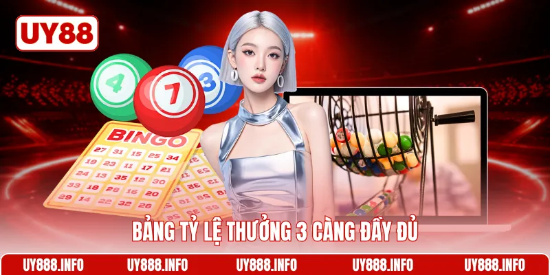 Bảng tỷ lệ thưởng 3 càng đầy đủ