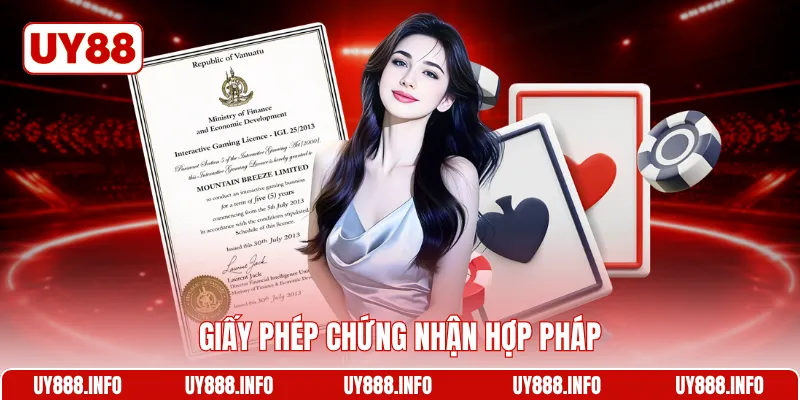 Giấy phép chứng nhận hợp pháp