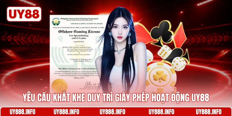 Yêu cầu khắt khe duy trì giấy phép hoạt động UY88